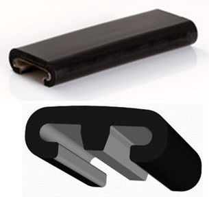 Escalator handrail,  black color, rubber(SBR), V type, polyester fibe sliding layer