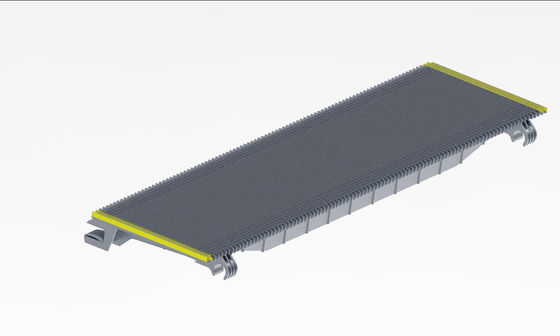 Type 1000 Die Cast Aluminum Pallets 2 Sides Yellow Demarcation Escalator Spare Part