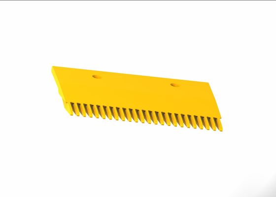 Aluminum Moving Walk Spare Part Yellow Powder Coated Escalator Comb Teeth