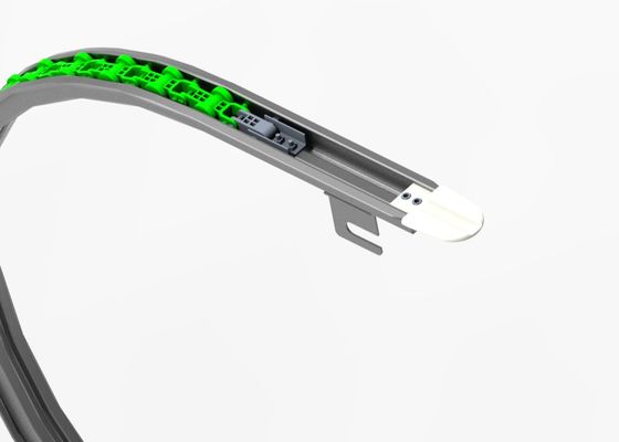 Escalator Handrail Guide Track - Roller Chain Newel , St. St. Profile , Plastic Roller Chain